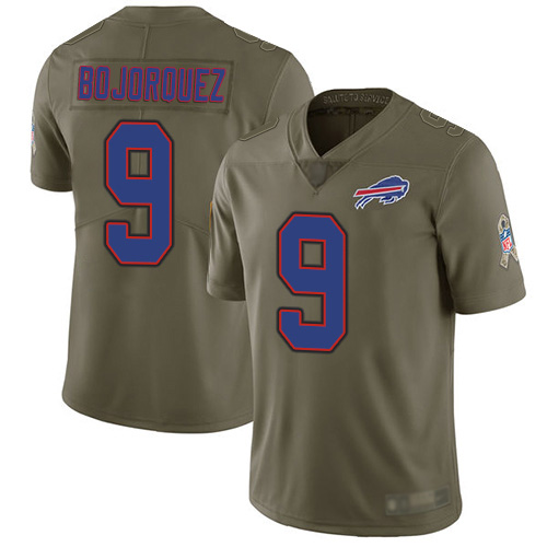 Men Buffalo Bills #9 Corey Bojorquez Limited Olive 2017 Salute to Service NFL Jersey->buffalo bills->NFL Jersey